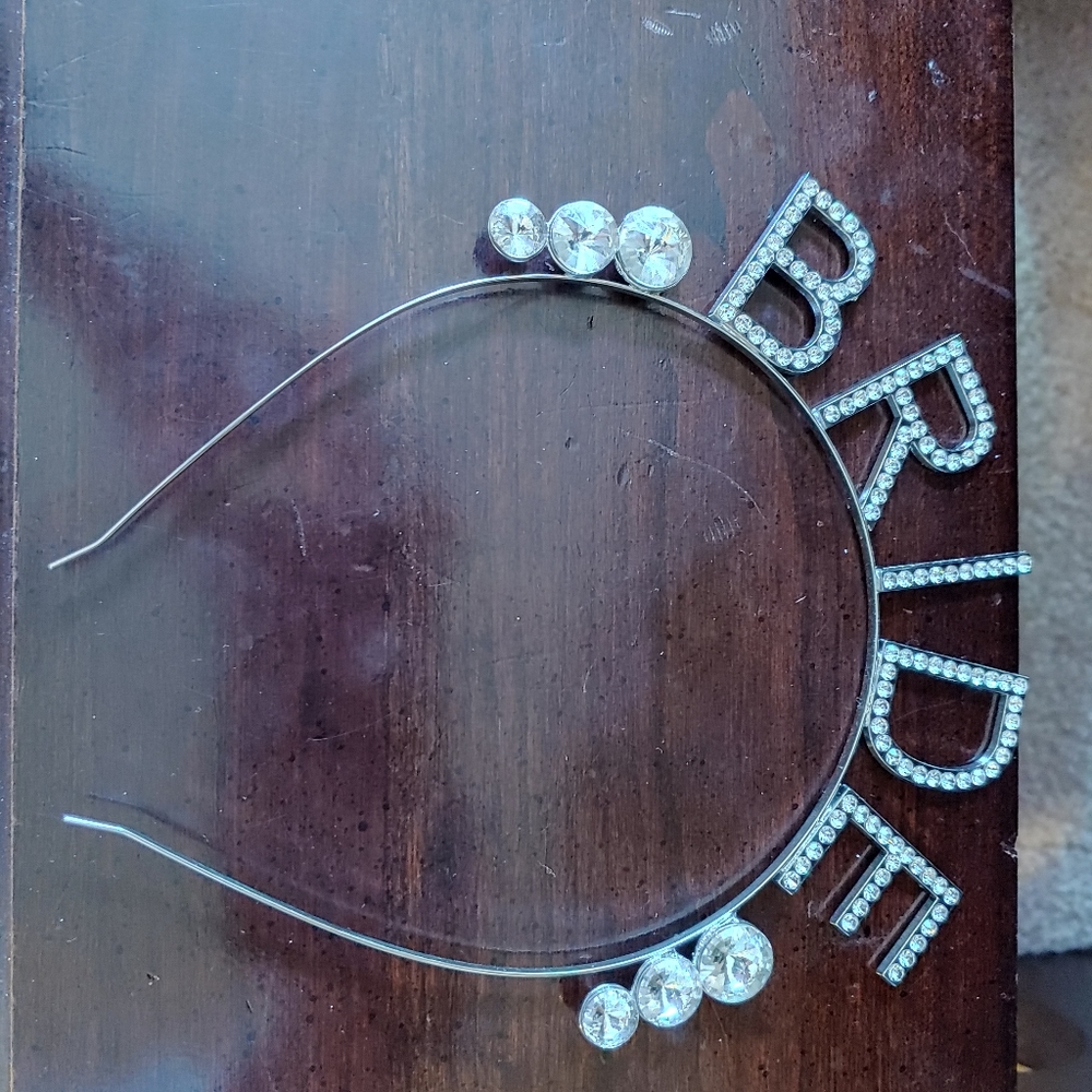 3/$12 Bride head band and photo booth props